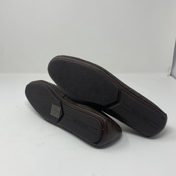 Michael Kors Lillie 40R9LIFP3B Ballet Flats Women's 10 M Brown Mini MK Logo 0596 - Picture 7 of 9